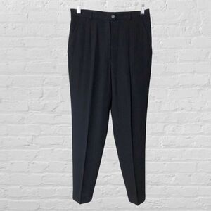 Escada by Margaretha Ley Black Wool Herringbone Pants